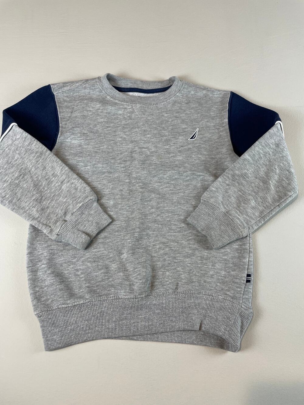 Nautica Boys Gray Logo Sweatshirt Navy Accents Size XL (7)